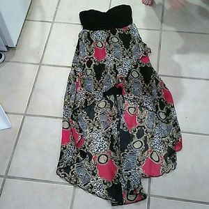 Strapless High Low Dress